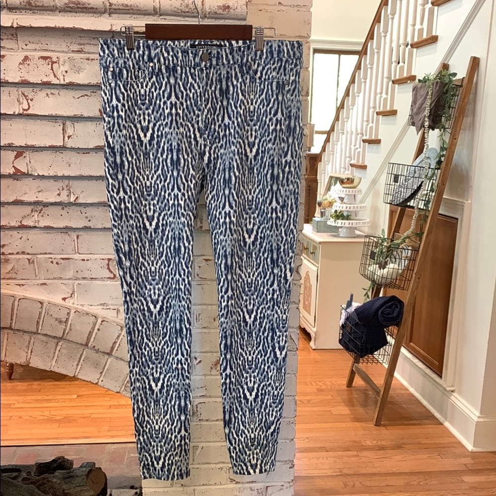 Liverpool Blue and White Skinny Jeans